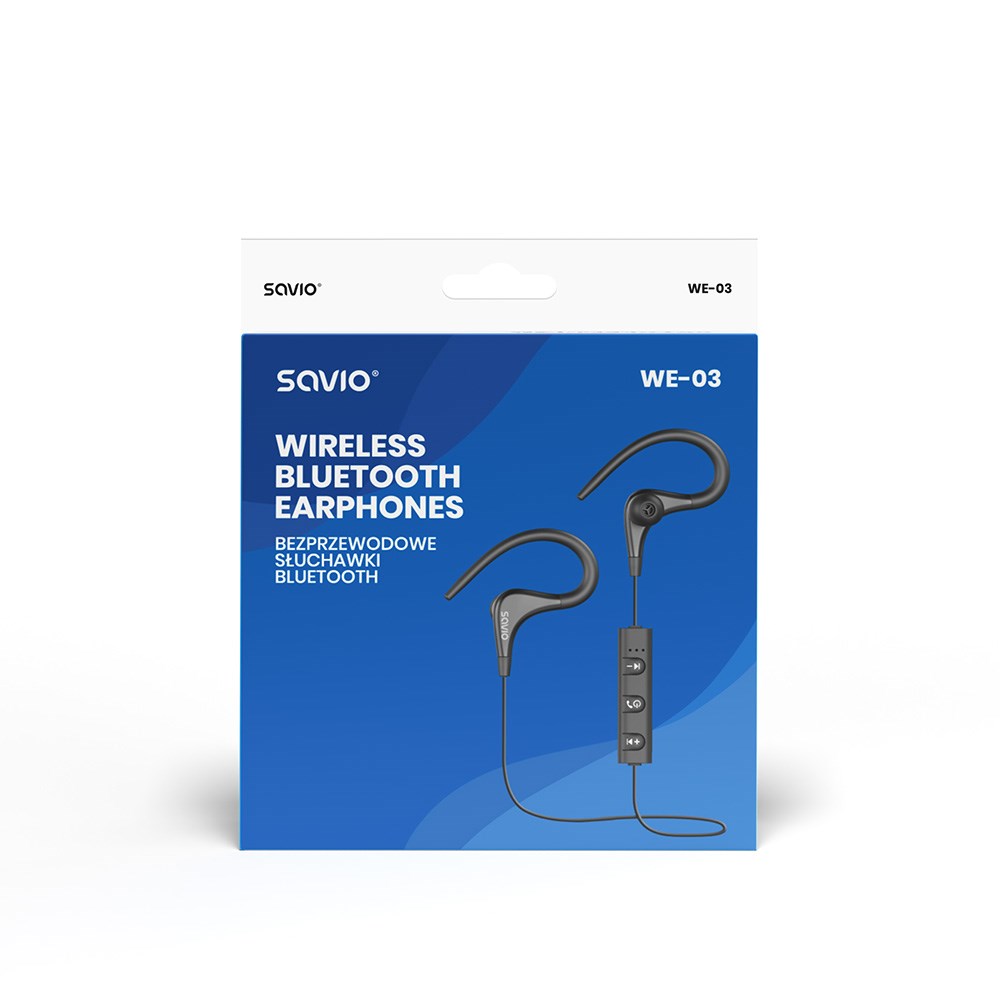 Kufje Savio WE-03, Wireless, Earphones