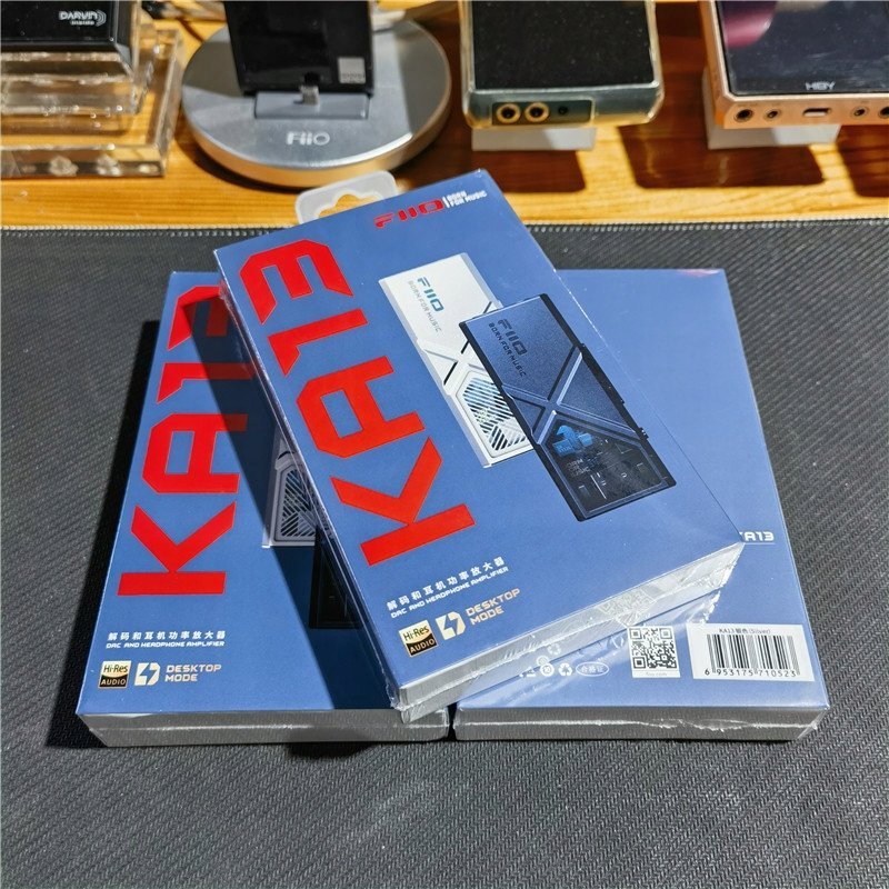 Amplifikator kufjesh FiiO KA13 USB DAC, Hi-Res Audio, dalje 3.5mm dhe 4.4mm, i zi