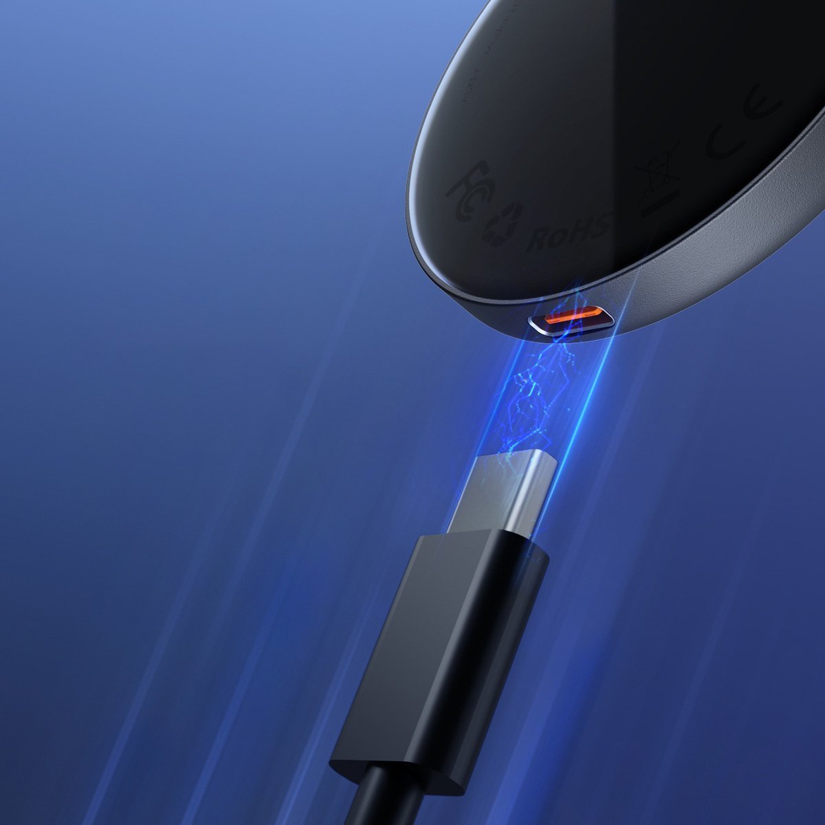 Безжичен полнач Aukey LC-MC10 MagLink Aura, 15W, USB-C, црн