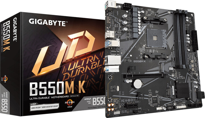 Pllakë amë GIGABYTE B550M K - AMD B550