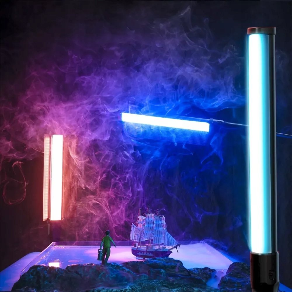 Dritë LED RGB Ulanzi VL360, shufër ndriçimi, dritë e vazhdueshme, e zezë