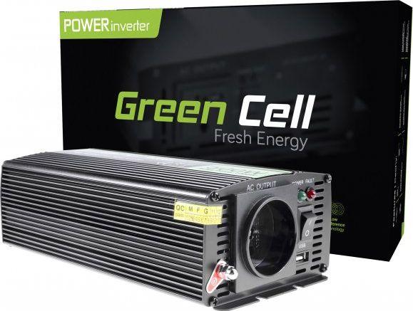 Invertori i tensionit të automjetit Green Cell 12V në 230V, 500W / 1000W