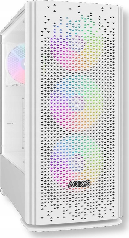 Куќиште за компјутер Gacrux White, Midi Tower, калено стакло, RGB, бело