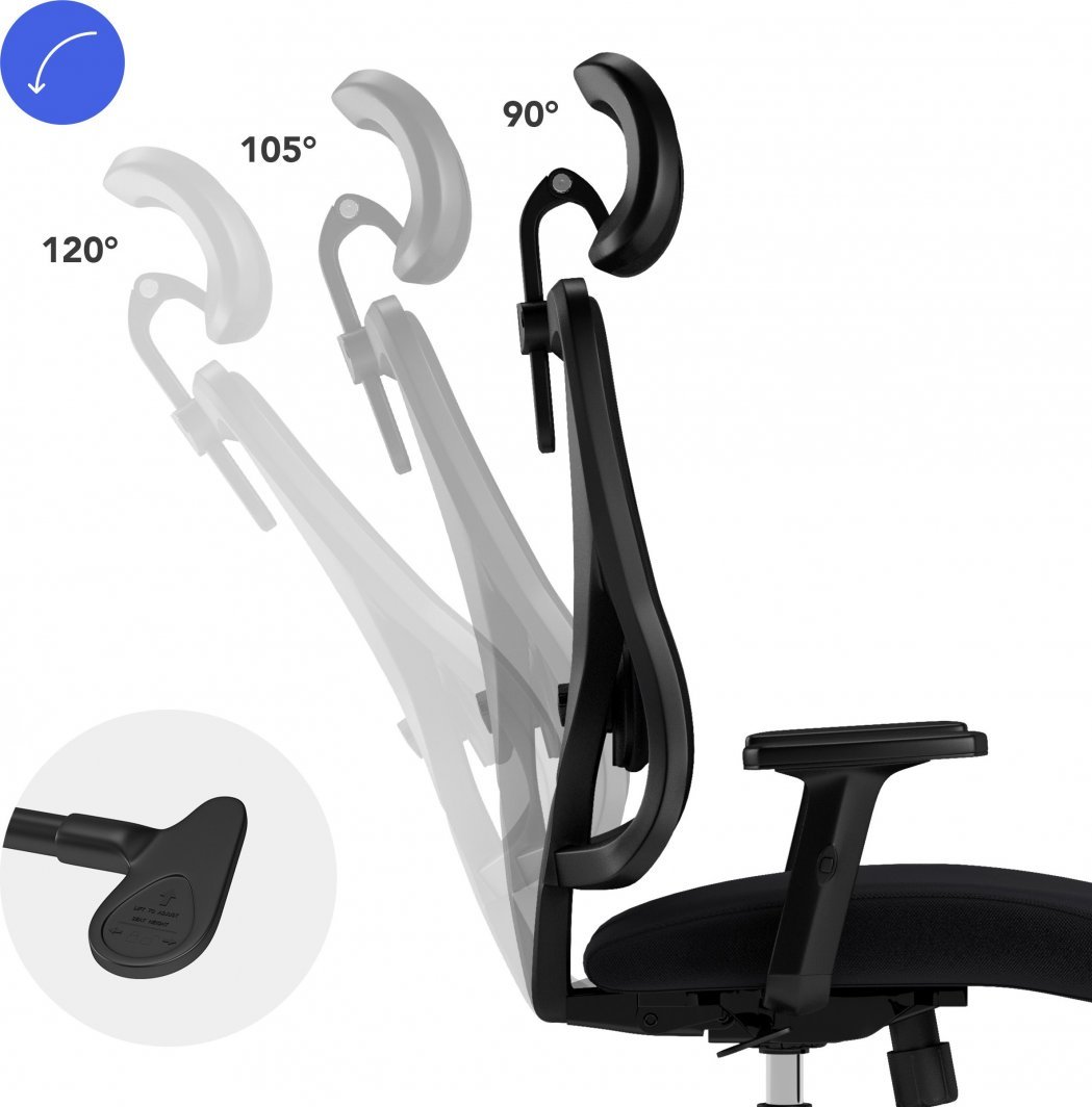 [OUTLET] Karrige për zyrë SENSE7 Tone, e zezë