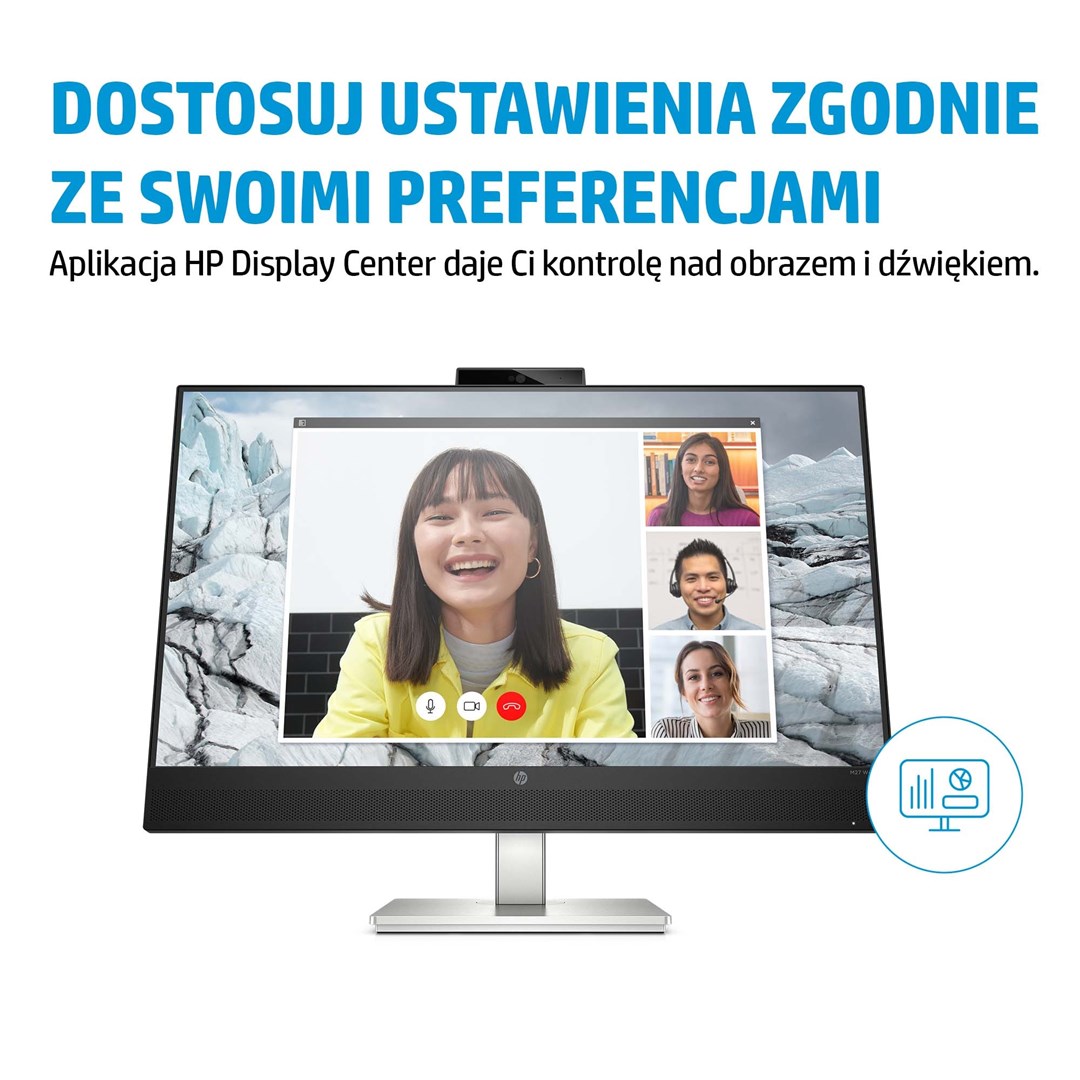 Monitor HP E-Series E27m G4, 27", QHD USB-C, i zi/i argjendtë