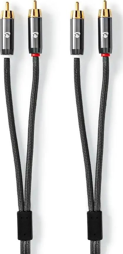 Kabllo audio NEDIS Profigold, 5m, RCA 2x në 2x, i artë