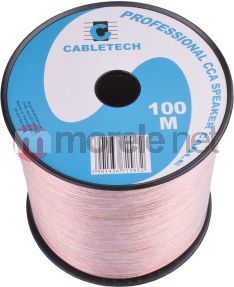 Kabëll altoparlantësh pa markë 2x1.5mm, 10m, transparent