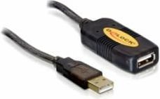 Kabllo Delock USB-A - USB-A, 5m, e zezë