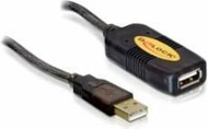 Kabllo Delock USB-A - USB-A, 5m, e zezë