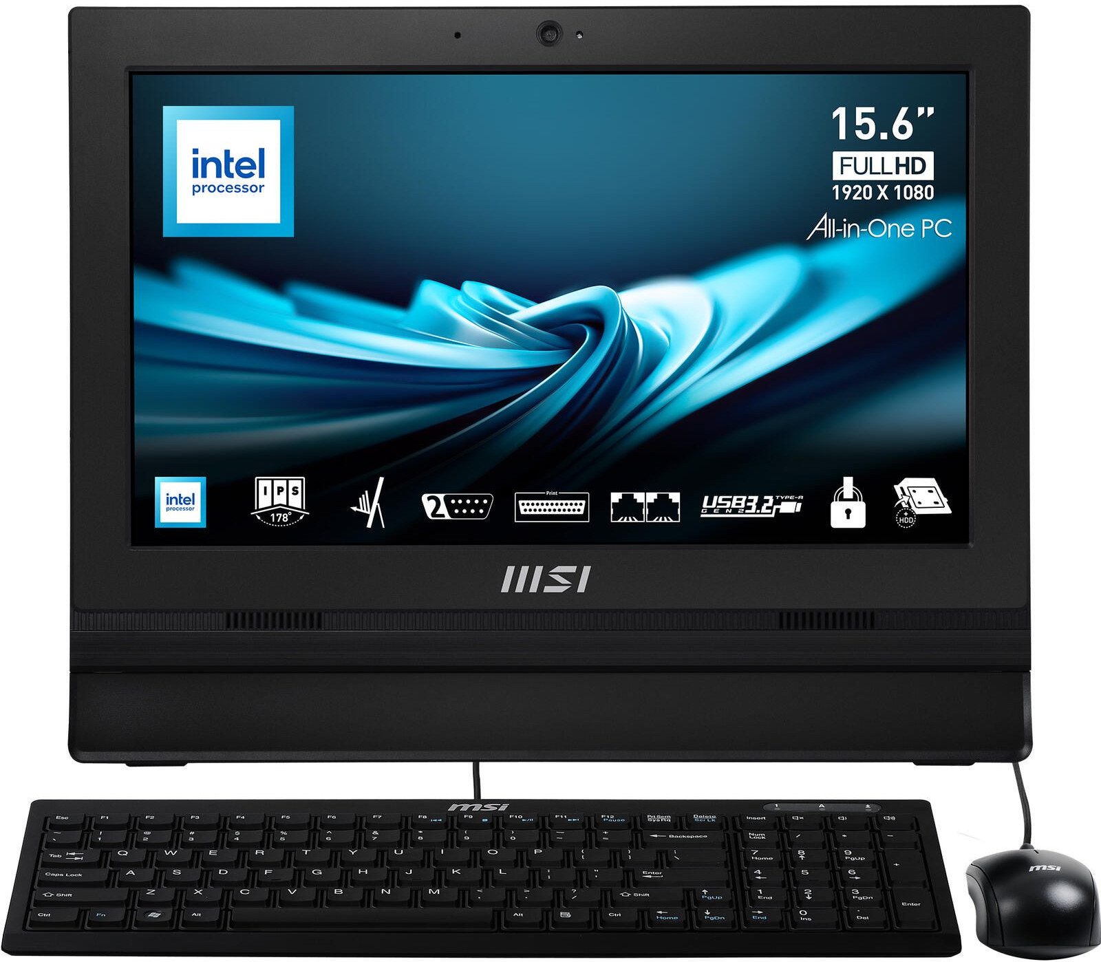 Kompjuter All in One MSI PRO AP162T ADL-019DE, 15.6", Intel N100, 4GB RAM, 128GB SSD, i zi