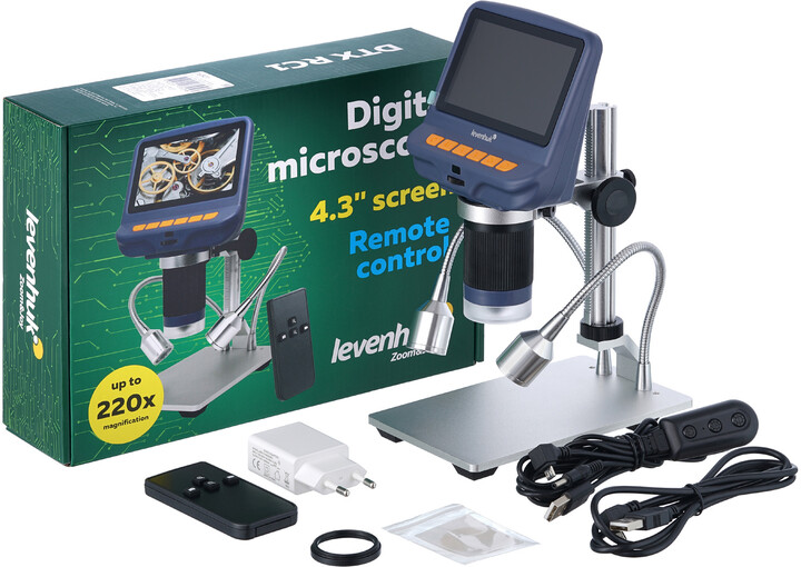 Mikroskop Levenhuk DTX RC1, telekomandë, 3-220x