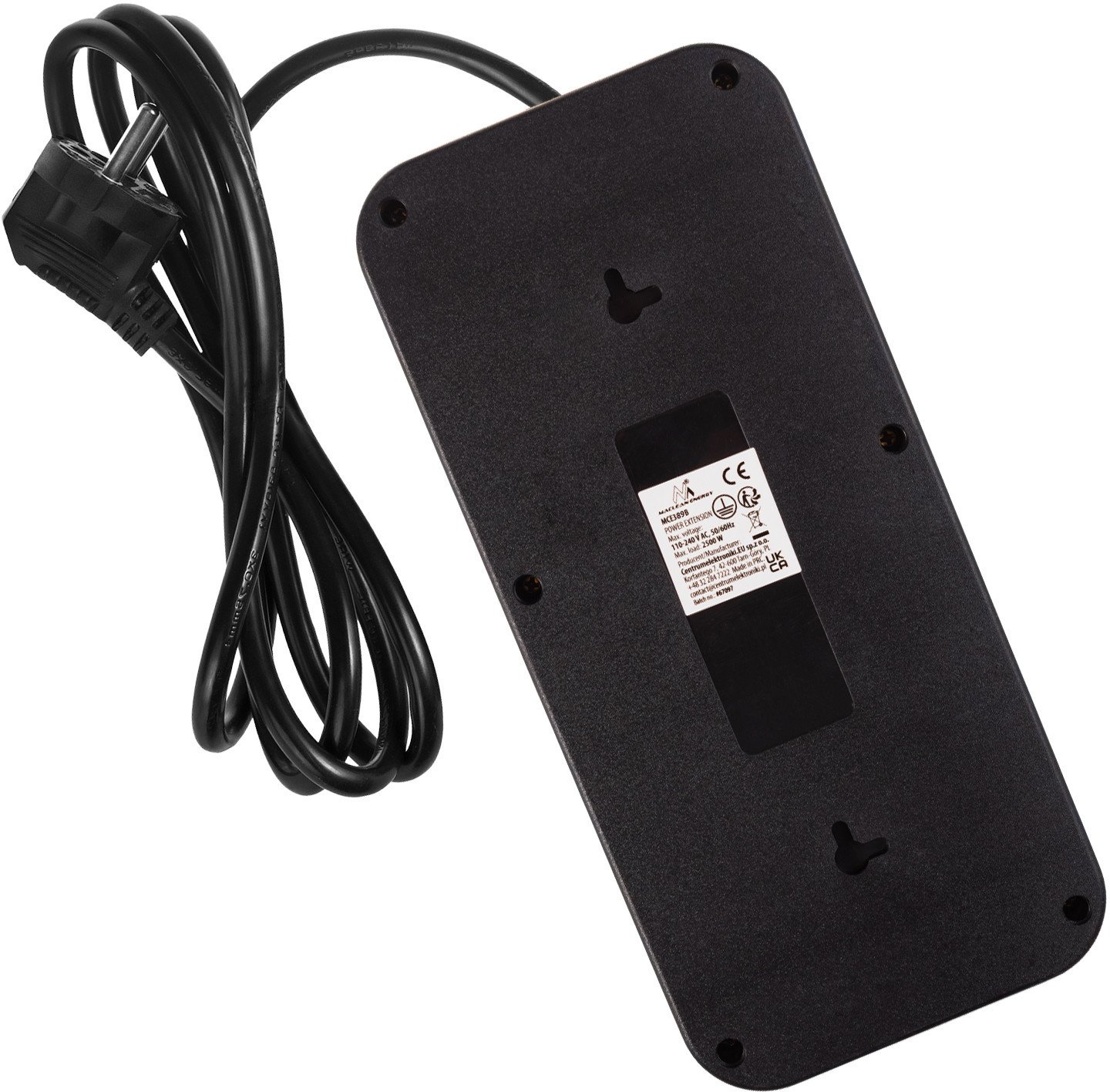 Продолжен приклучок Maclean, 6 приклучоци, 4x USB, 110-240V, бела