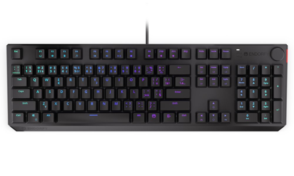 Tastierë gaming Endorfy Thock Wireless Red, mekanike Kailh Red, me ndriçim ARGB, e zezë