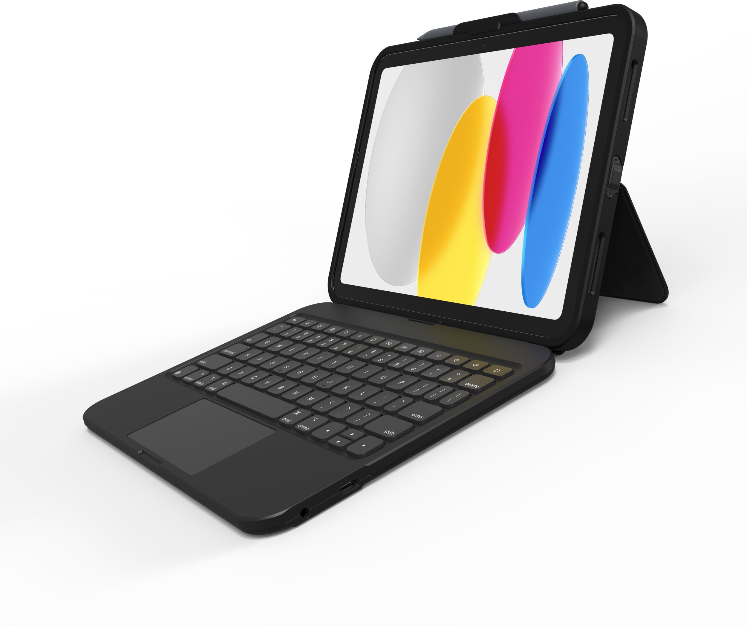 Калк tastatura ZAGG Tough Keys за iPad 10.9" генерација 10, USB C, со тачпад, црн