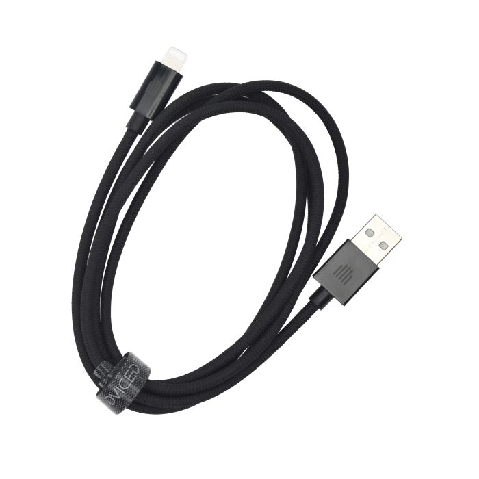 Dviced Cable USB-A To Lightning Nylon Textile 1,25M, Black