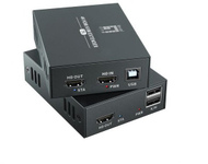 Kit zgjatës HDMI LevelOne, mbi kabllo CAT.5/6, 4K, 100m, i zi