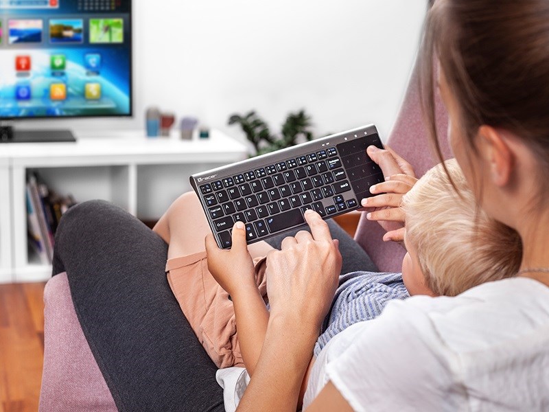 Tastierë me touchpad Tracer EXpert, RF Wireless, e hirtë