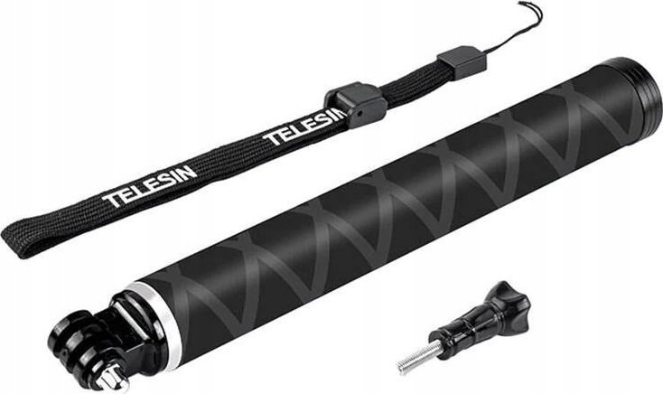 Селфи стап за спортска камера TELESIN GP-MNP-90D, 0.9m, црн