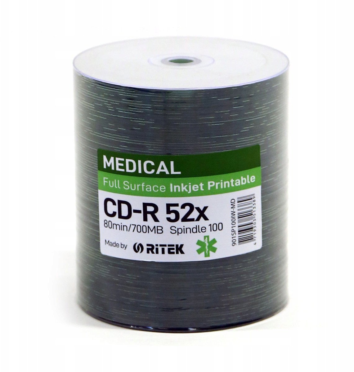 Дискови Traxdata CD-R TRCMED100, 700MB 52X, печатливи, 100 парчиња