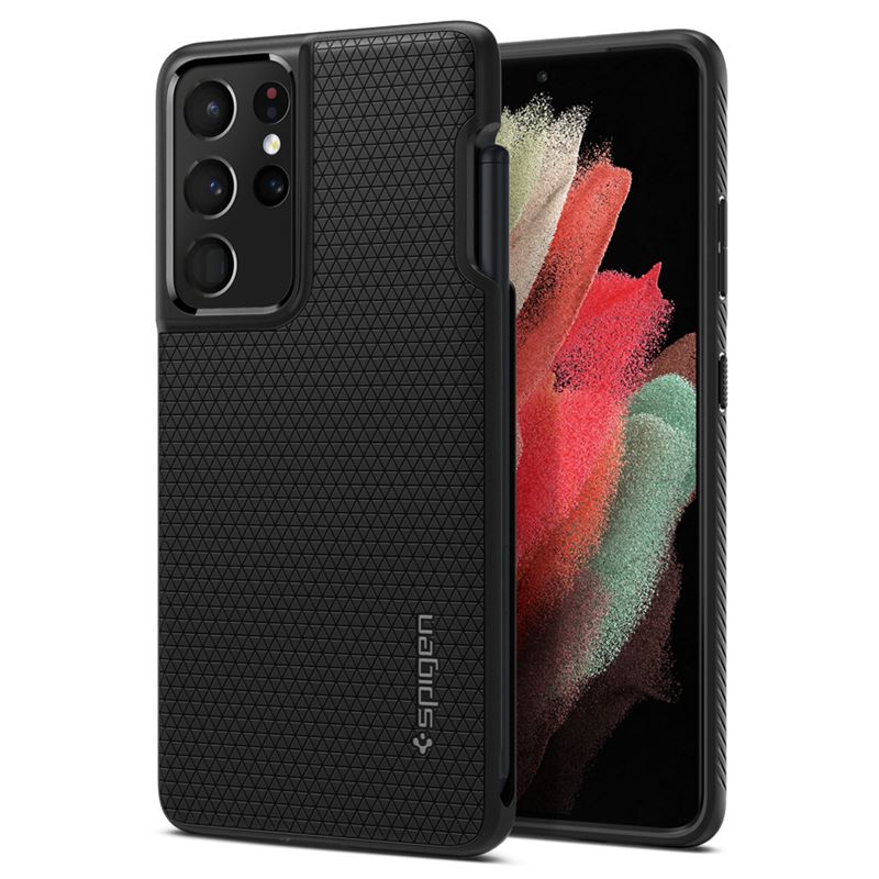 [OUTLET] Mbrojtëse për celular Samsung Galaxy S21 Ultra Spigen Liquid Air Pro, i zi mat