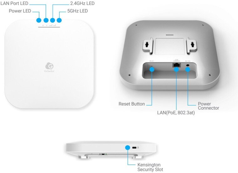 Access point EnGenius ECW212L, Wi-Fi 6, 2400Mbit/s, i bardhë
