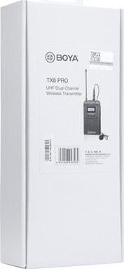 Mikrofon lavalier wireless BOYA BY-WM8 PRO, sistem UHF, për iPhone Android DSLR PC, i zi