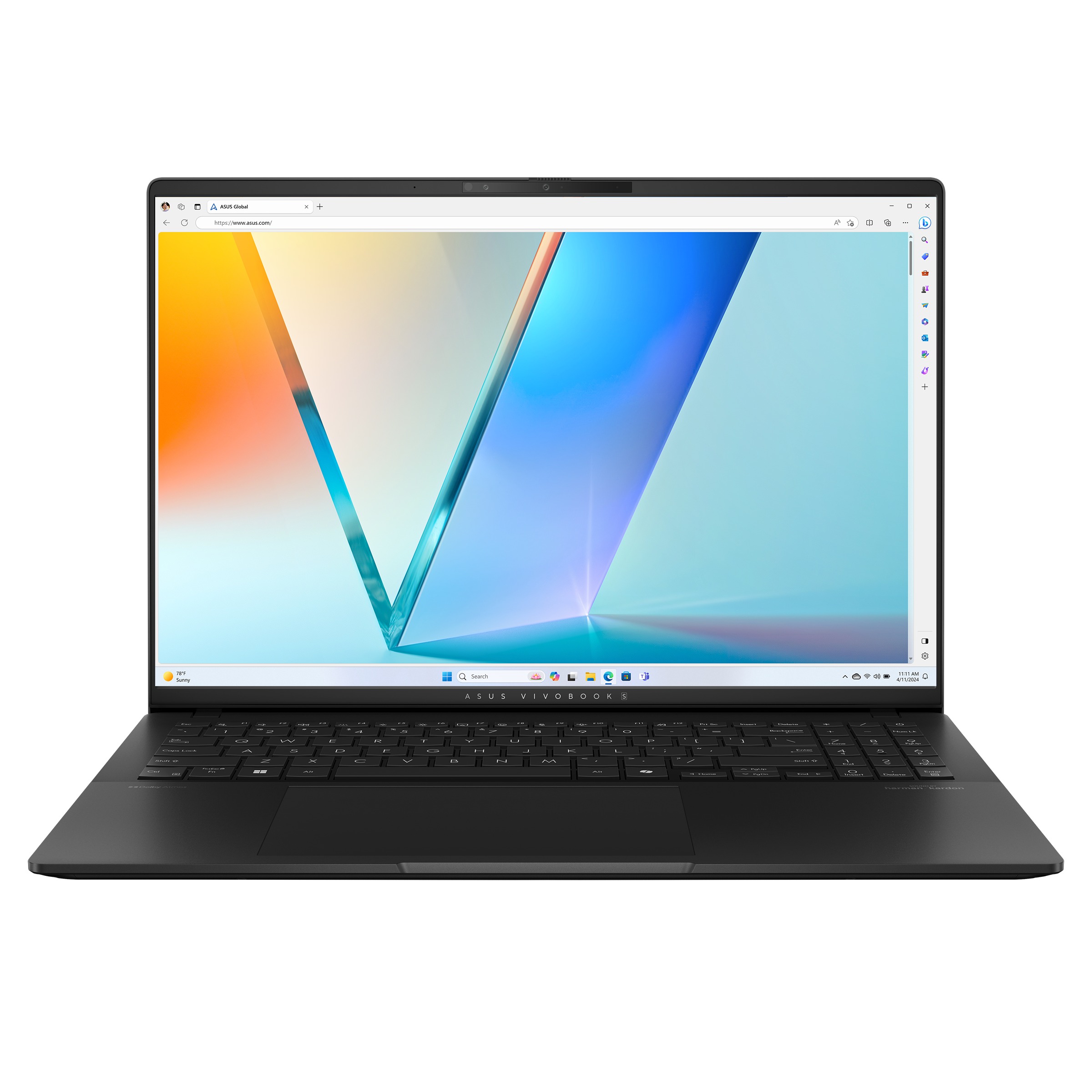 Laptop ASUS Vivobook S16, Ultra 7 255H, 16", 32GB RAM, 1TB SSD, i zi
