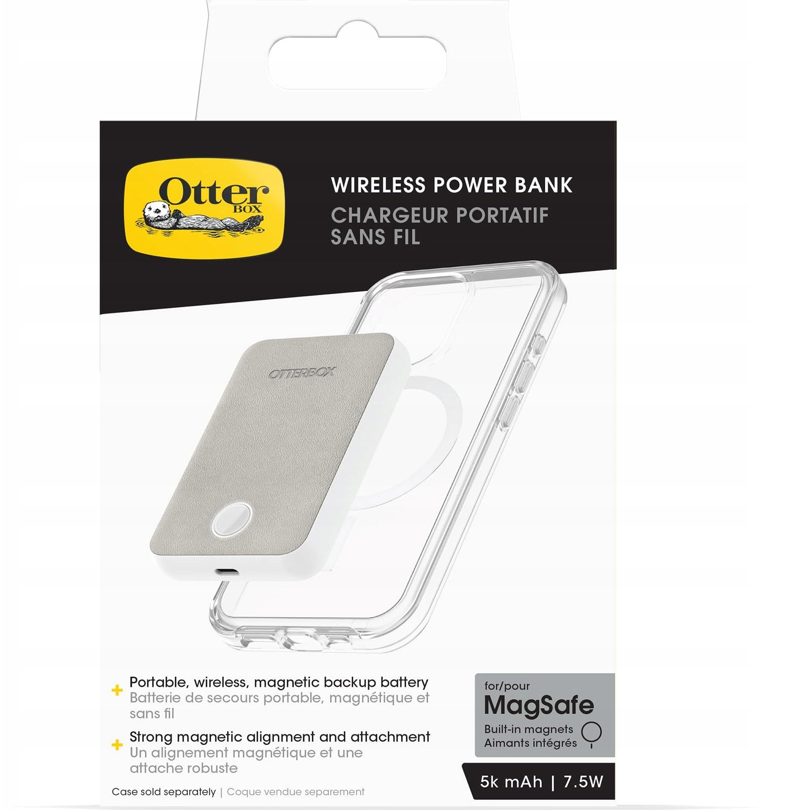 Powerbank pa tela OtterBox Wireless PowerBank MagSafe 5K, 5000mAh, 7.5W, i bardhë