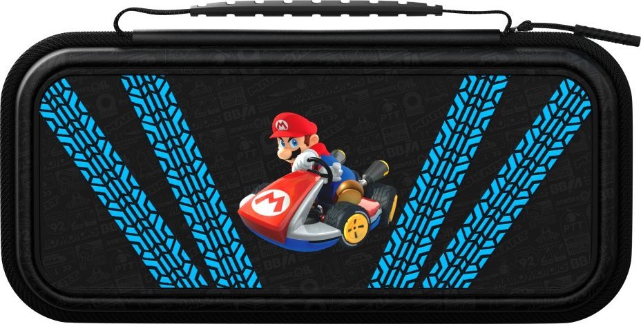 Kuti udhëtimi PDP Travel Case Plus Glow Kart Drift, për Nintendo Switch, me dritë në errësirë, blu e zezë
