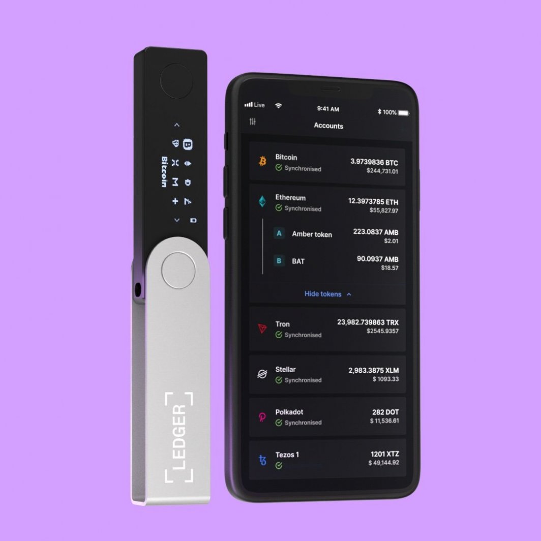 Pajisje për kriptovaluta Ledger Nano X, e zezë