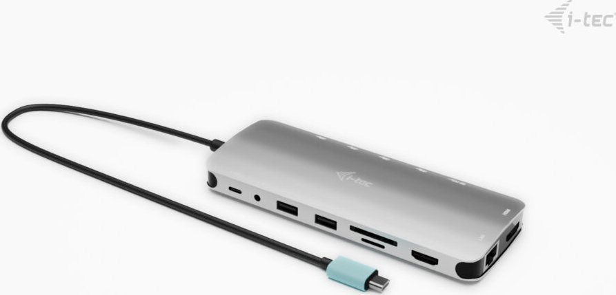 Dokim USB C I tec 4K Metal Nano, 2x HDMI, LAN 1Gbps, argjendtë