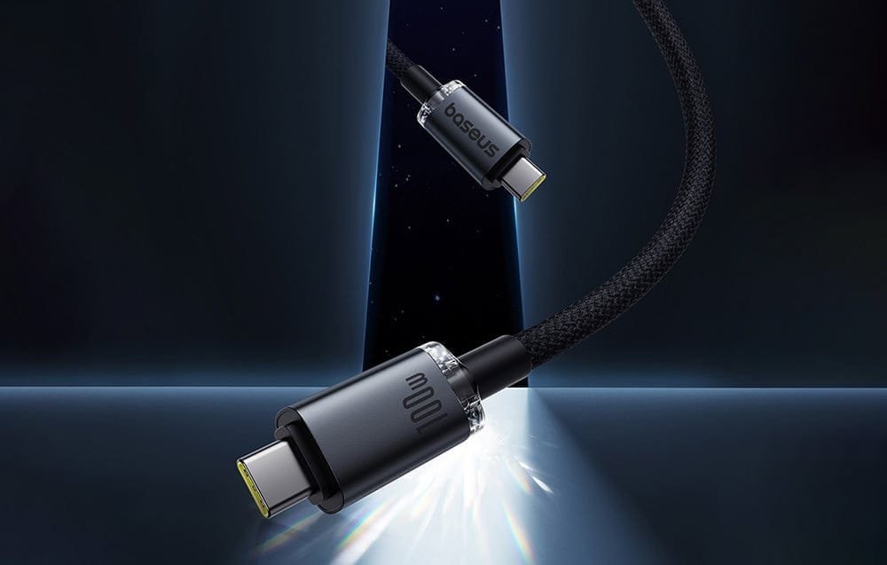 Kabllo USB C Baseus USB3.2, 20Gbps, 100W, e zezë