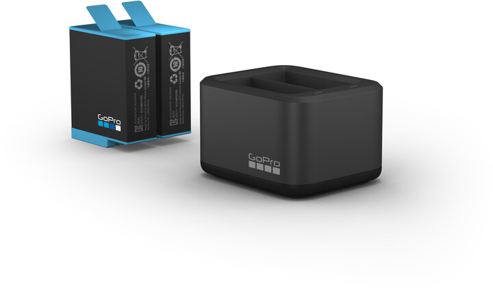 Karikues GoPro Dual Charger + bateri rezervë për HERO9 Black, 1720mAh, Li-Ion