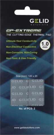 Pad termik Gelid Solutions GP Extreme TP VP05 B, 120x20mm, trashësi 1.0mm, set 2 copë, blu