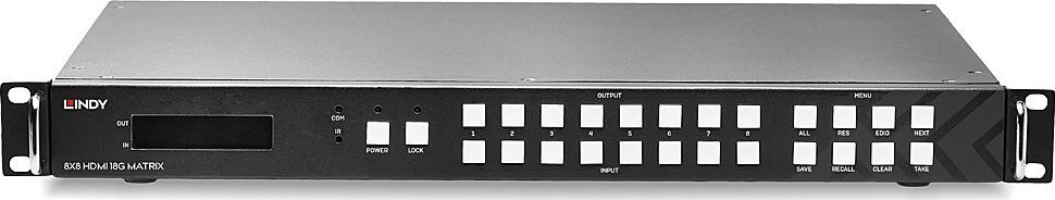 Matriks HDMI Lindy 8x8 18G, 4K 60Hz, Video Wall Scaling, i zi