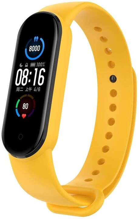 Rrip silikoni Tactical 654 për Xiaomi Mi Band 5, i verdhë