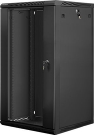 Kabinet rrjeti muror Lanberg WF01-6622-10B, 19", 22U, i zi