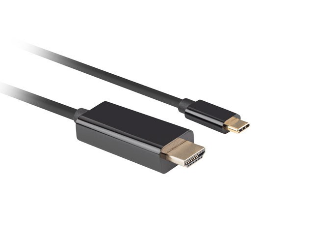 Kabllo Lanberg, USB Type-C / HDMI 2.0, 3 m, e zezë