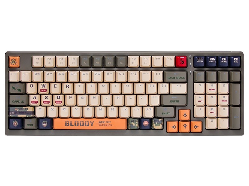 Tastierë mekanike Gaming A4 Tech BLOODY S98, USB, RGB, e gjelbër