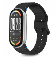 Byzylyk sportiv Tech-Protect Silicone Sports, për Xiaomi Smart Band 8 9 10 NFC, TPU silikon, i zi