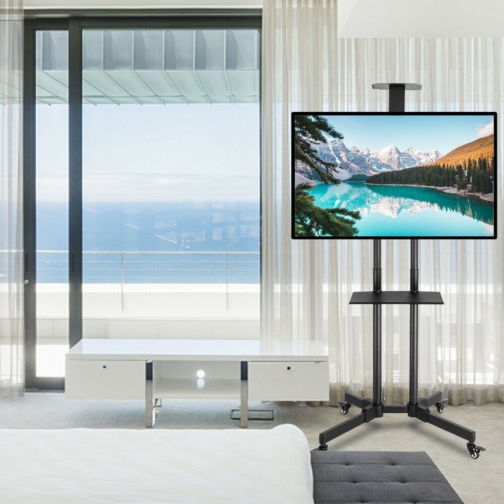 Karrocë dyshemeje për TV LCD/LED/Plasma, 37-70", 50 kg, e zezë