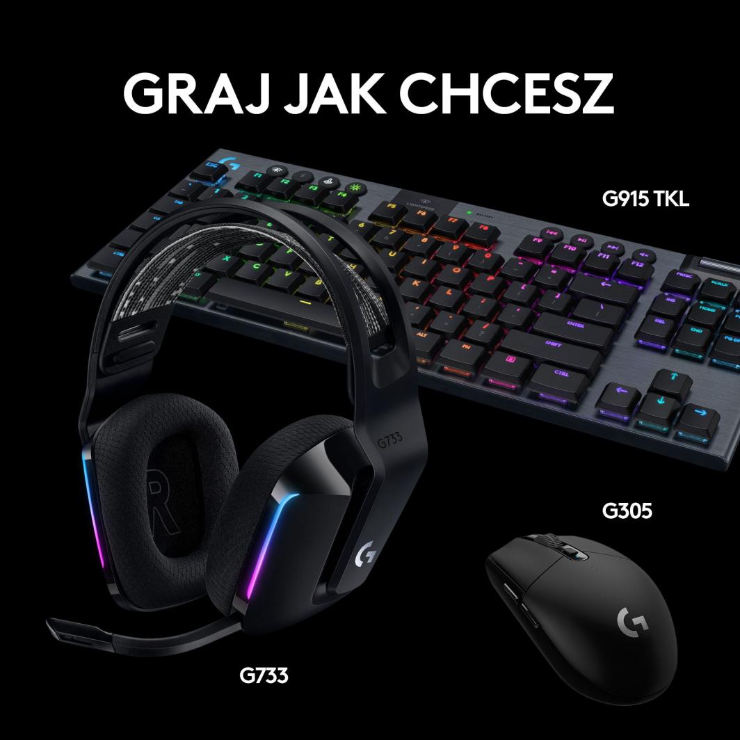 Kufje GLogitech G733 Lightspeed (981-000864), të zeza