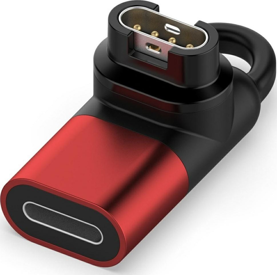 Adapter karikues Lightning Beline për orë Garmin, kompakt, i kuq