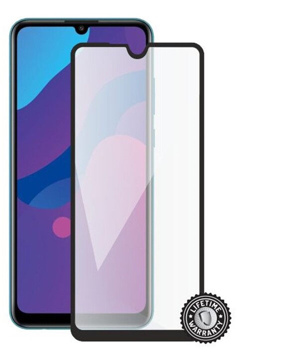 Xham mbrojtës Screenshield Tempered Glass për Honor 9A, për të gjithë sipërfaqen e ekranit, me kornizë të zezë