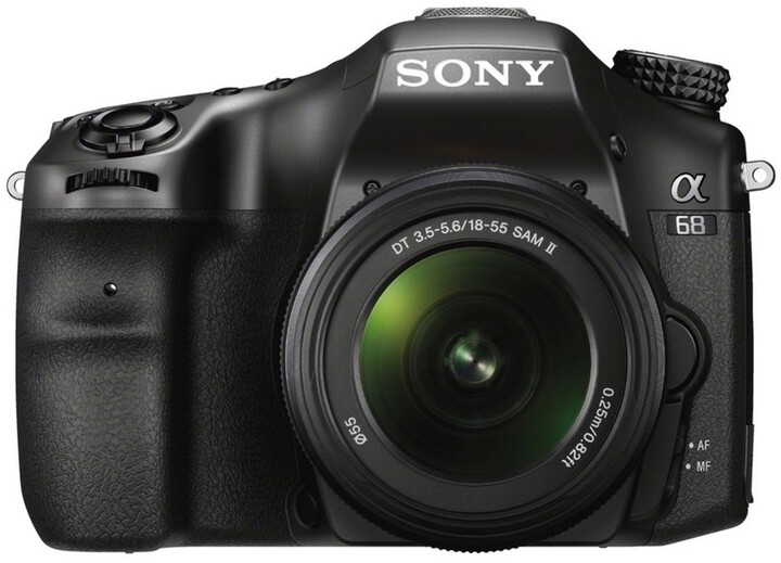 Aparat profesional SONY ALPHA A68 + lensë 18-55 mm, i zi