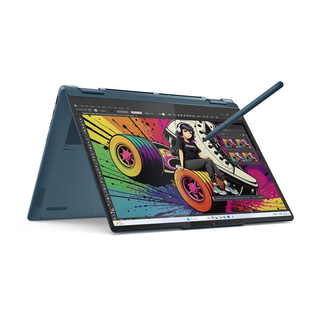 Laptop Lenovo Yoga 7 2-в-1 14AKP10, 14", AMD Ryzen AI 5, 16GB RAM, 512GB SSD, сина