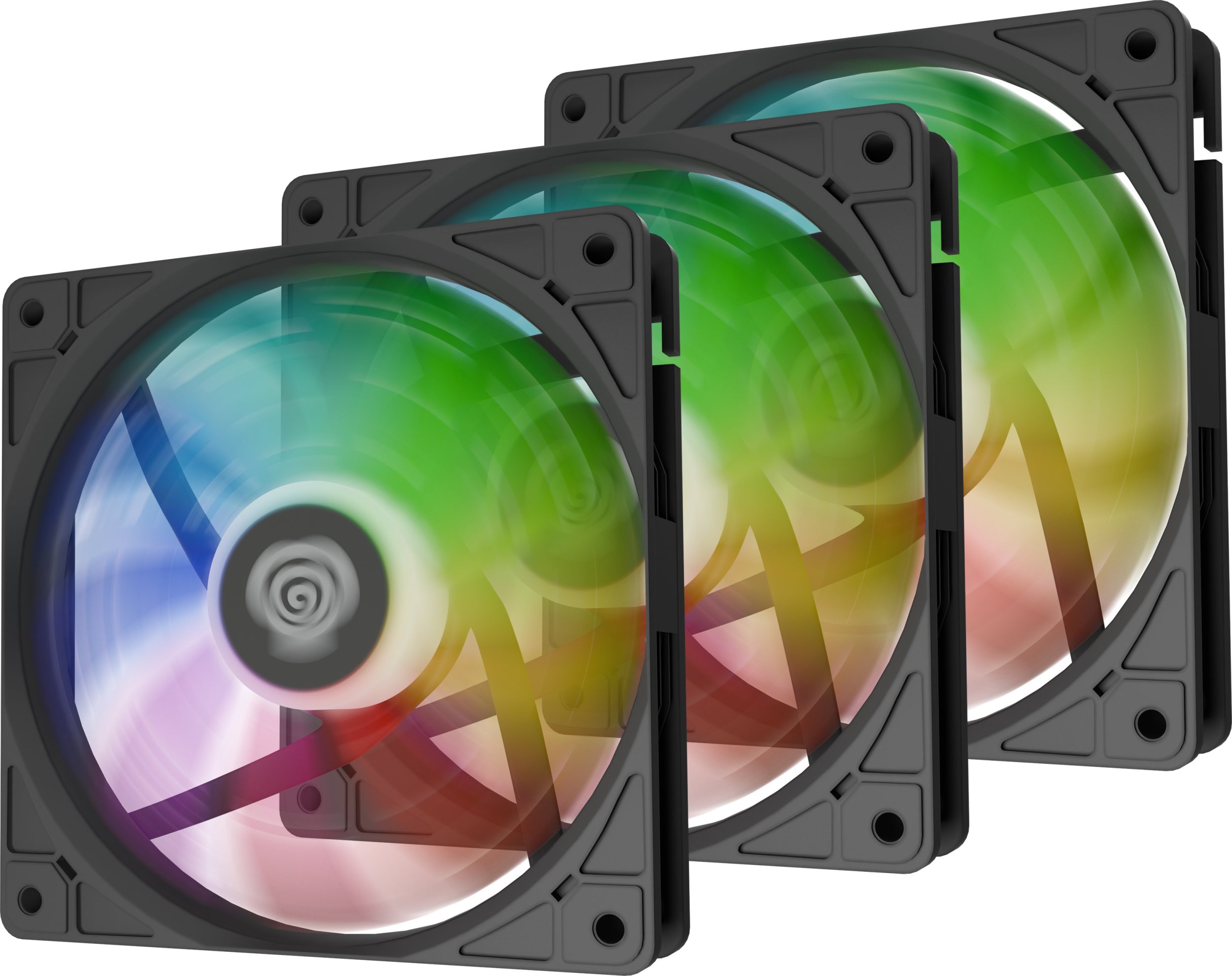 Set ventilatorësh Natec Genesis Oxal 120, 3x 120mm, ARGB, i zi