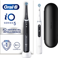 Set furça elektrike për dhëmbë Oral-B iO5 Series Matt Black+Quite White DUO Pack