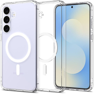 Mbulesë telefoni Spigen Ultra Hybrid MagFit për Galaxy S25 FE, transparente, e bardhë