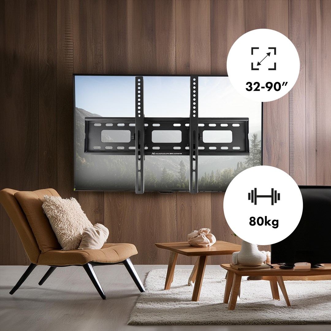 Mbajtëse për TV Maclean MC-421, 37-90", e zezë